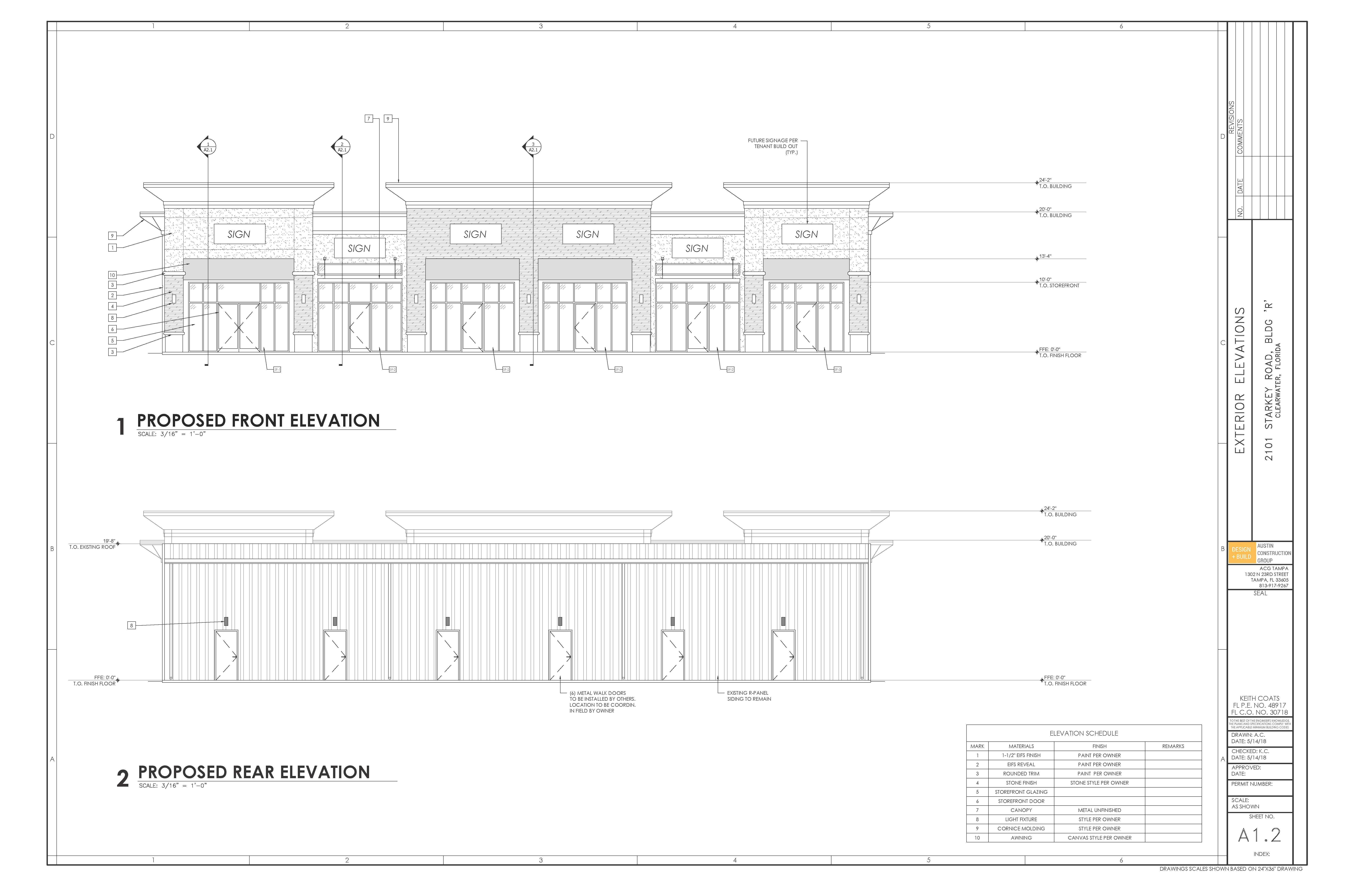 100' x 80' Building Drawings-A1.2